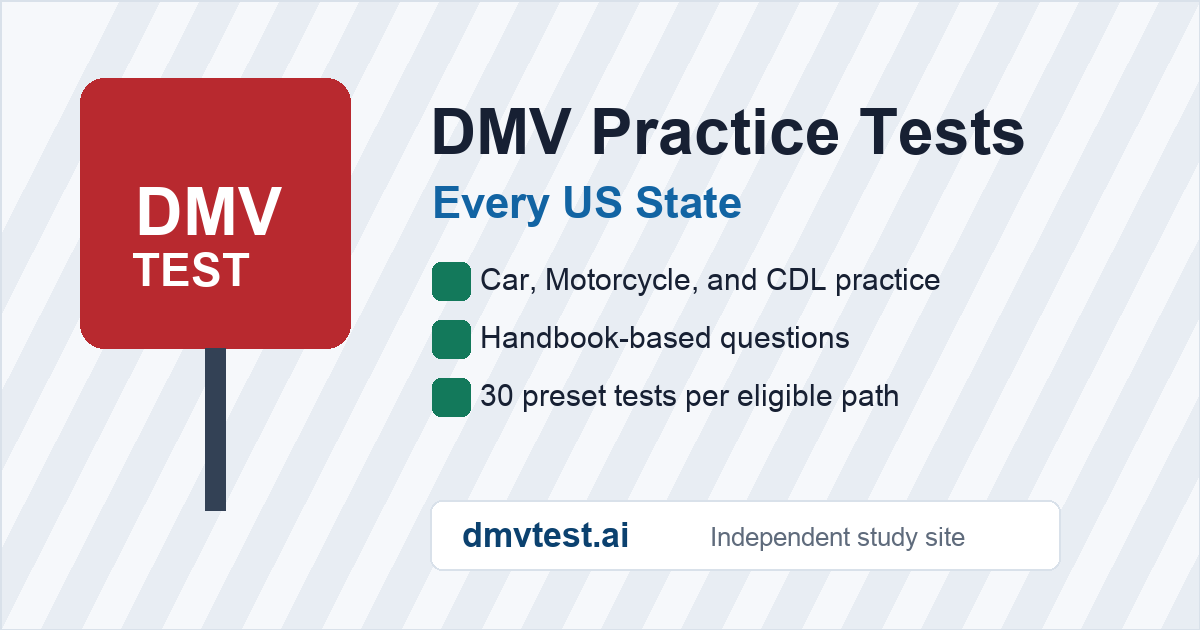 Free DMV Practice Tests by State | Car, Motorcycle & CDL